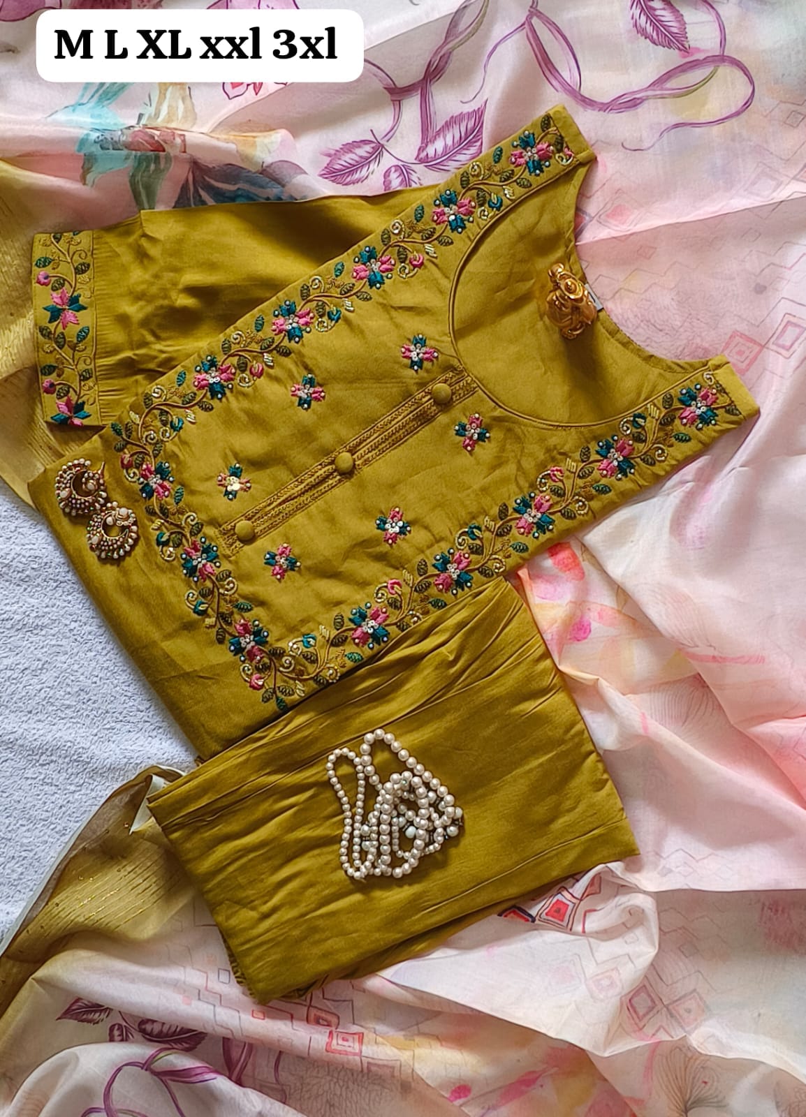 SV Pure Muslin Viscose Handwork Designer Kurti With Bottom Dupatta Wholesale Shop In Surat